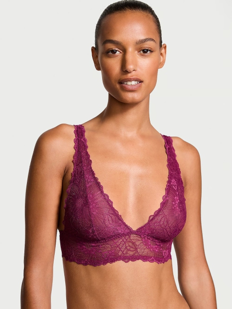 Кружевной бралетт Victoria's Secret 1159816922 (Бордовый XL)