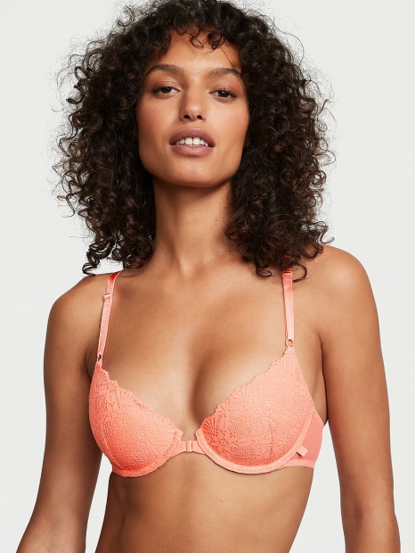 Шикарний бюстгальтер Victoria's Secret з мереживом 1159817571 (Помаранчевий 32D)