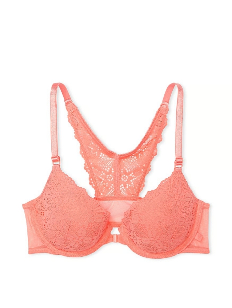 Шикарний бюстгальтер Victoria's Secret з мереживом 1159817571 (Помаранчевий 32D)