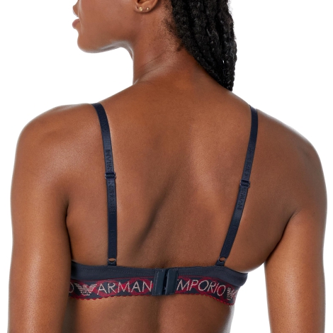 Женский бюстгальтер Push Up Emporio Armani с логотипом 1159818038 (Синий 36A)