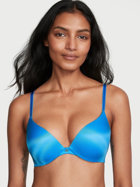 Гладкий бюст Victoria's Secret лиф Push-Up 1159819308 (Голубой 32A)