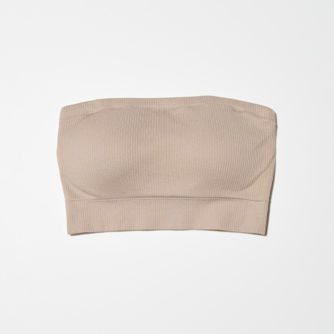 Безшовні бюстгальтери UNIQLO топ з чашками 1159825227 (Бежевий S)