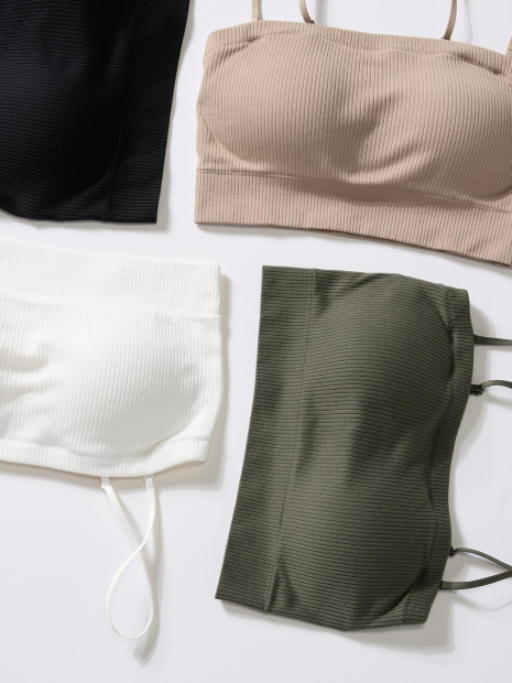 Безшовні бюстгальтери UNIQLO топ з чашками 1159831073 (Зелений M)