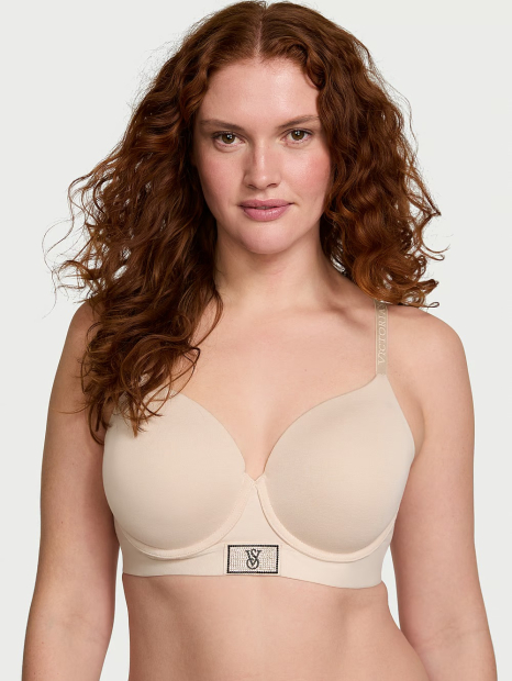Бюстгальтер Victoria's Secret з логотипом 1159831689 (Бежевий 34C)