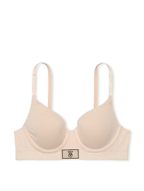 Бюстгальтер Victoria's Secret з логотипом 1159831689 (Бежевий 34C)