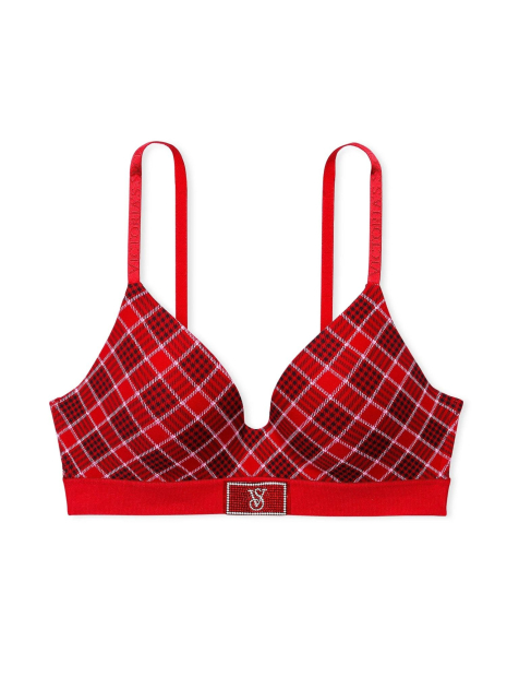 Бюстгальтер Victoria's Secret с логотипом из страз 1159832580 (Красный 32B)