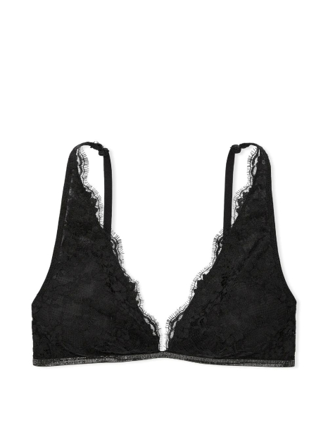 Кружевной бюстгальтер Victoria's Secret со стразами 1159833954 (Черный XL)