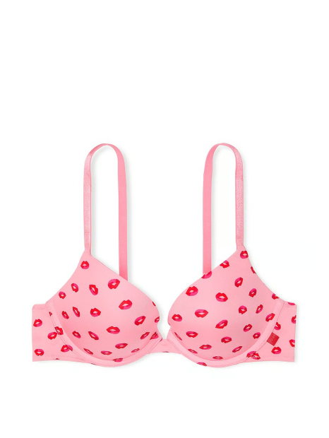 Бюстгальтер Push-Up Victoria's Secret с принтом 1159837258 (Розовый 38B)