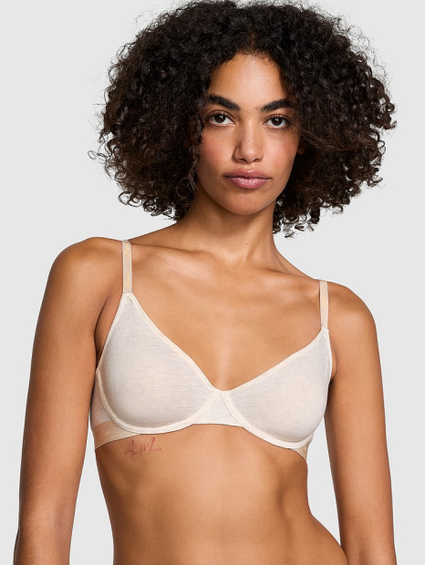 Базовый бюстгальтер Victoria's Secret PINK 1159837290 (Молочный 34A)