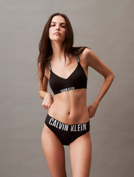 Бралетт Calvin Klein гладкий лиф с логотипом 1159837771 (Черный S)