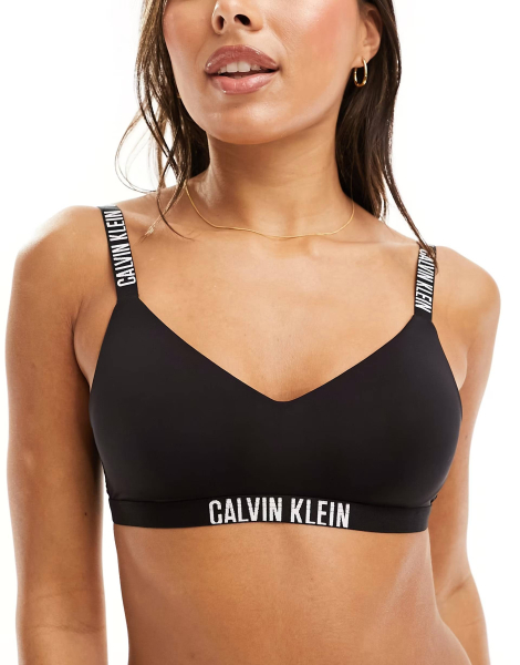 Бралетт Calvin Klein гладкий лиф с логотипом 1159837771 (Черный S)