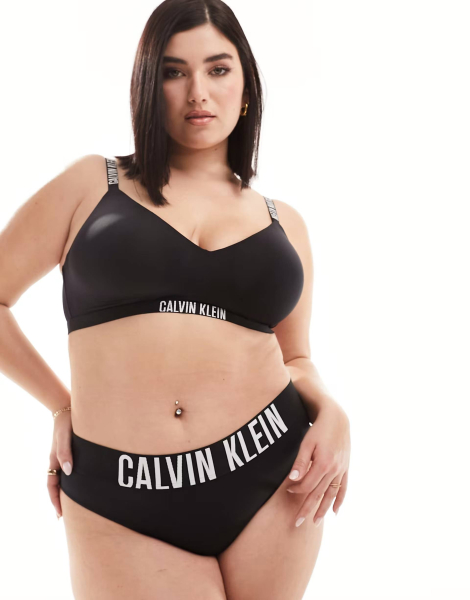 Бралетт Calvin Klein гладкий лиф с логотипом 1159837771 (Черный S)