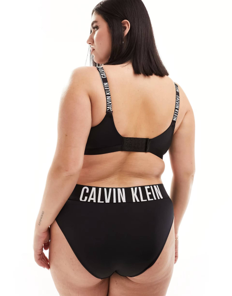 Бралетт Calvin Klein гладкий лиф с логотипом 1159837771 (Черный S)