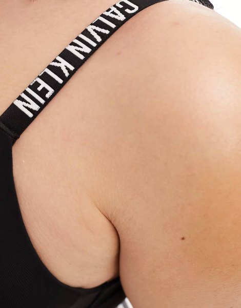 Бралетт Calvin Klein гладкий лиф с логотипом 1159837771 (Черный S)