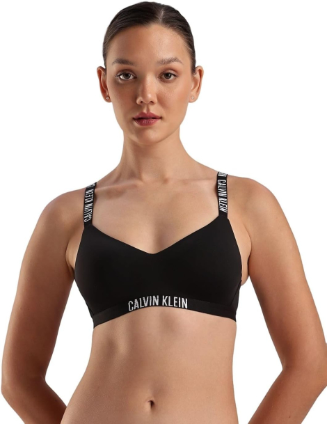 Бралетт Calvin Klein гладкий лиф с логотипом 1159837771 (Черный S)