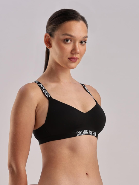 Бралетт Calvin Klein гладкий лиф с логотипом 1159837771 (Черный S)