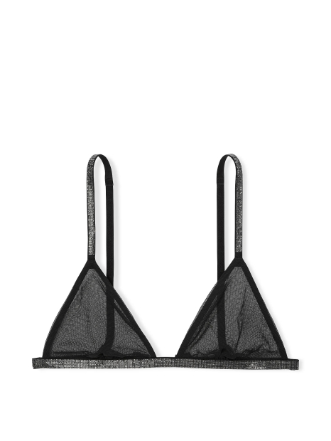 Сітчастий бралетт трианг Victoria's Secret зі стразами 1159838000 (Чорний S)