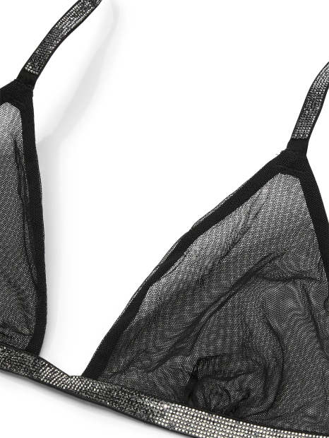 Сітчастий бралетт трианг Victoria's Secret зі стразами 1159838000 (Чорний S)