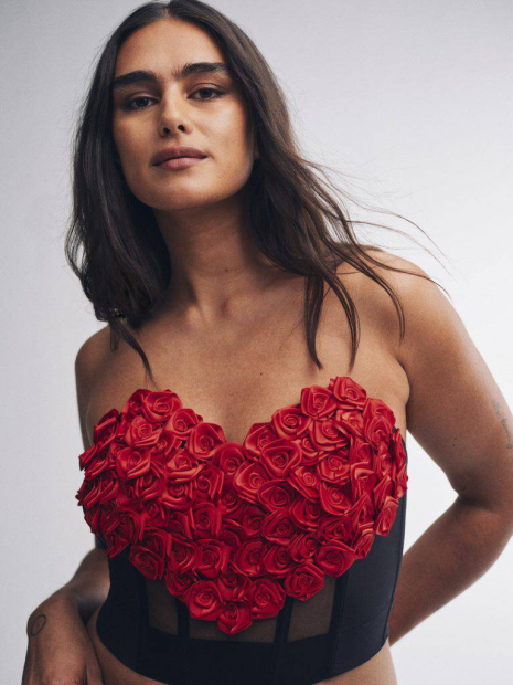 Шикарний корсет VS Archives Rosette від Victoria's Secret зі знімними бретелями 1159838081 (Чорний S)