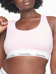 Бралетт эластичный Calvin Klein топ с логотипом и спиной-борцовкой 1159769493 (Розовый, 1X)
