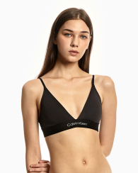 Женский бралетт триангл Calvin Klein лиф с логотипом 1159777241 (Черный, XL)