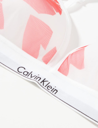 Полупрозрачный бралетт Calvin Klein с принтом 1159777244 (Белый, L)