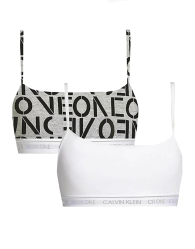 Набор из 2 бралеттов Calvin Klein CK One топы 1159782054 (Белый/Серый, XS)