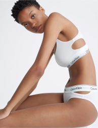 Эластичный бралетт Calvin Klein c декоративными вырезами 1159792982 (Белый, XL)