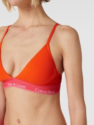 Стильный бралетт Calvin Klein триангл с логотипом 1159794064 (Оранжевый, XS)