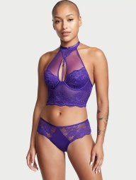 Кружевной корсетный топ Victoria's Secret с воротником 1159799387 (Фиолетовый, XS)