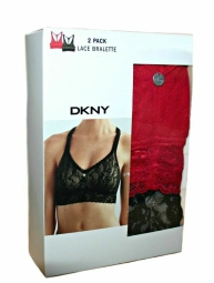 Набір мереживних бралеттів DKNY 1159802382 (Чорний червоний, S)