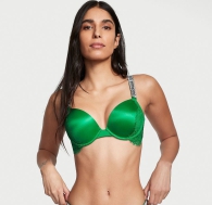 Бюстгальтер Push-Up з мереживом та стразами Victoria's Secret 1159809993 (Зелений, 30B)