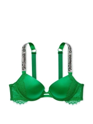 Бюстгальтер Push-Up з мереживом та стразами Victoria's Secret 1159804261 (Зелений, 34C)