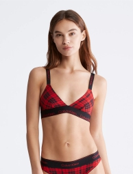 Бралетт триангл Calvin Klein Modern Cotton Holiday Unlined с логотипом 1159809101 (Красный, L)