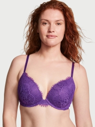 Стильный кружевной бюстгальтер Push-Up Victoria's Secret 1159813446 (Фиолетовый, 32A)