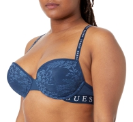 Кружевной бюстгалтер Push up Guess с логотипом 1159815812 (Синий 36C)