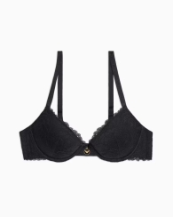 Жіночий мереживний бюстгальтер Emporio Armani 1159817631 (Чорний 36B)