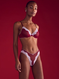 Шикарний бюстгальтер сітчастий Victoria's Secret 1159824763 (Бордовий 32B)