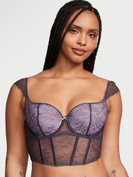 Шикарний корсет-бюст Victoria's Secret з мереживом 1159825534 (Фіолетовий S-DD)