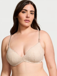 Кружевной бюстгальтер Victoria's Secret Push-Up 1159826101 (Бежевый 34A)