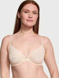 Бюстгальтер Victoria's Secret с кружевом 1159832349 (Бежевый 38DDD)