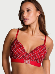 Бюстгальтер Victoria's Secret с логотипом из страз 1159832580 (Красный 32B)
