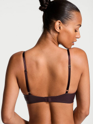 Шикарный бюстгальтер Victoria's Secret из экокожи 1159833858 (Бордовый 38C)