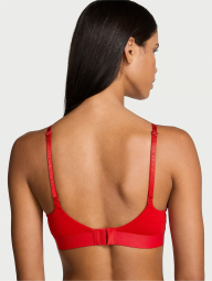 Бюстгальтер Victoria's Secret с логотипом из страз 1159834000 (Красный 32A)