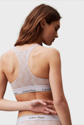 Кружевной бюстгальтер-топ Calvin Klein с логотипом 1159835890 (Сиреневый S)