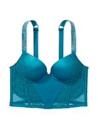 Корсет Push-Up Victoria's Secret с кружевом 1159836715 (Синий 38DD)