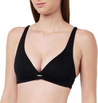 Женский бюстгальтер Emporio Armani триангл с кружевом 1159836856 (Черный XL)