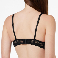 Женский бюстгальтер Emporio Armani триангл с кружевом 1159836856 (Черный XL)
