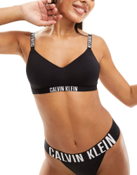 Бралетт Calvin Klein гладкий лиф с логотипом 1159837771 (Черный S)