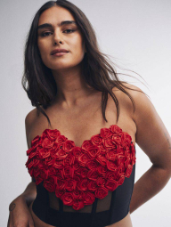 Шикарний корсет VS Archives Rosette від Victoria's Secret зі знімними бретелями 1159838081 (Чорний S)